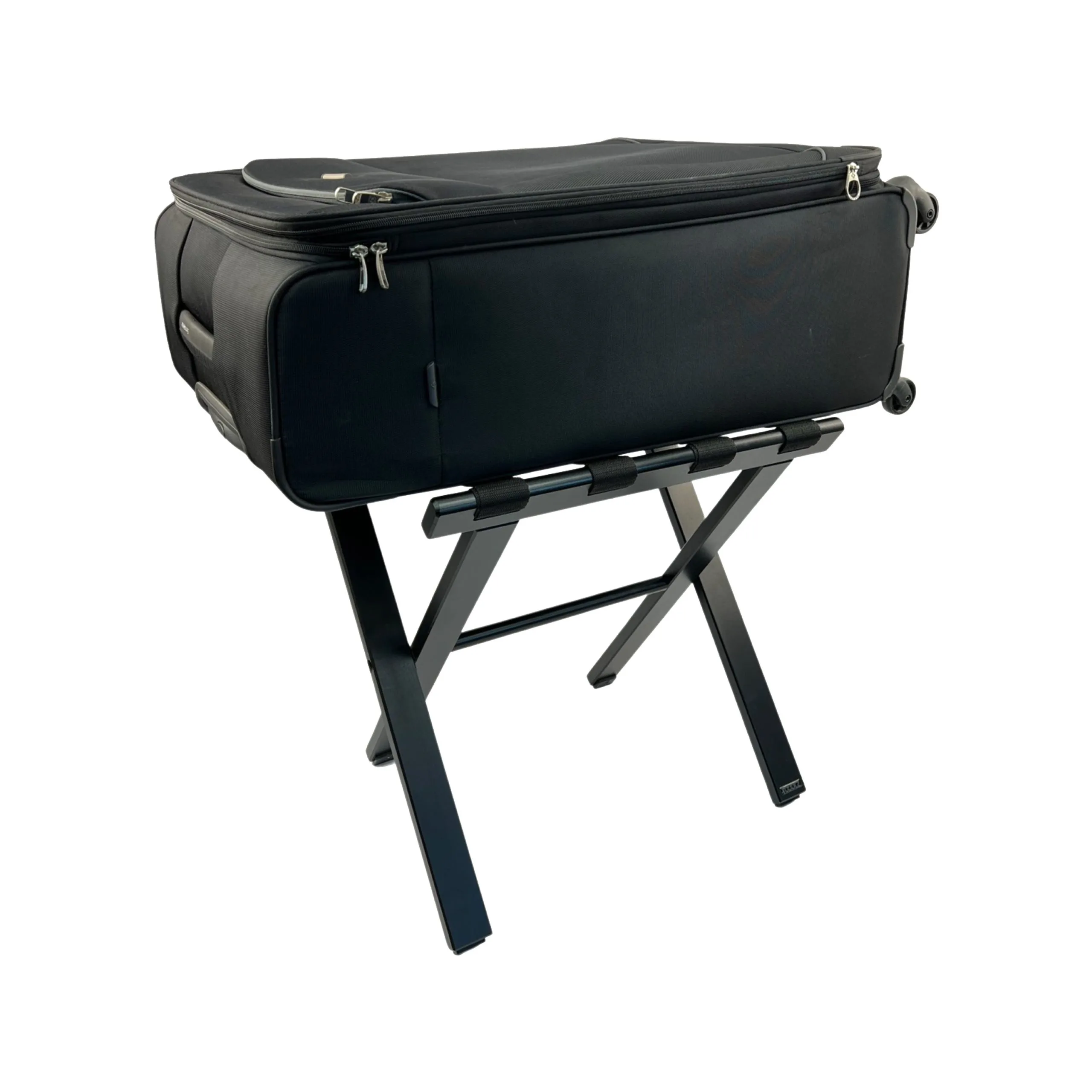 Luggage_Rack_for_Suitcase_Black_compact_and_modern Classic Hotel Suitcase Rack – Beech Wood Black