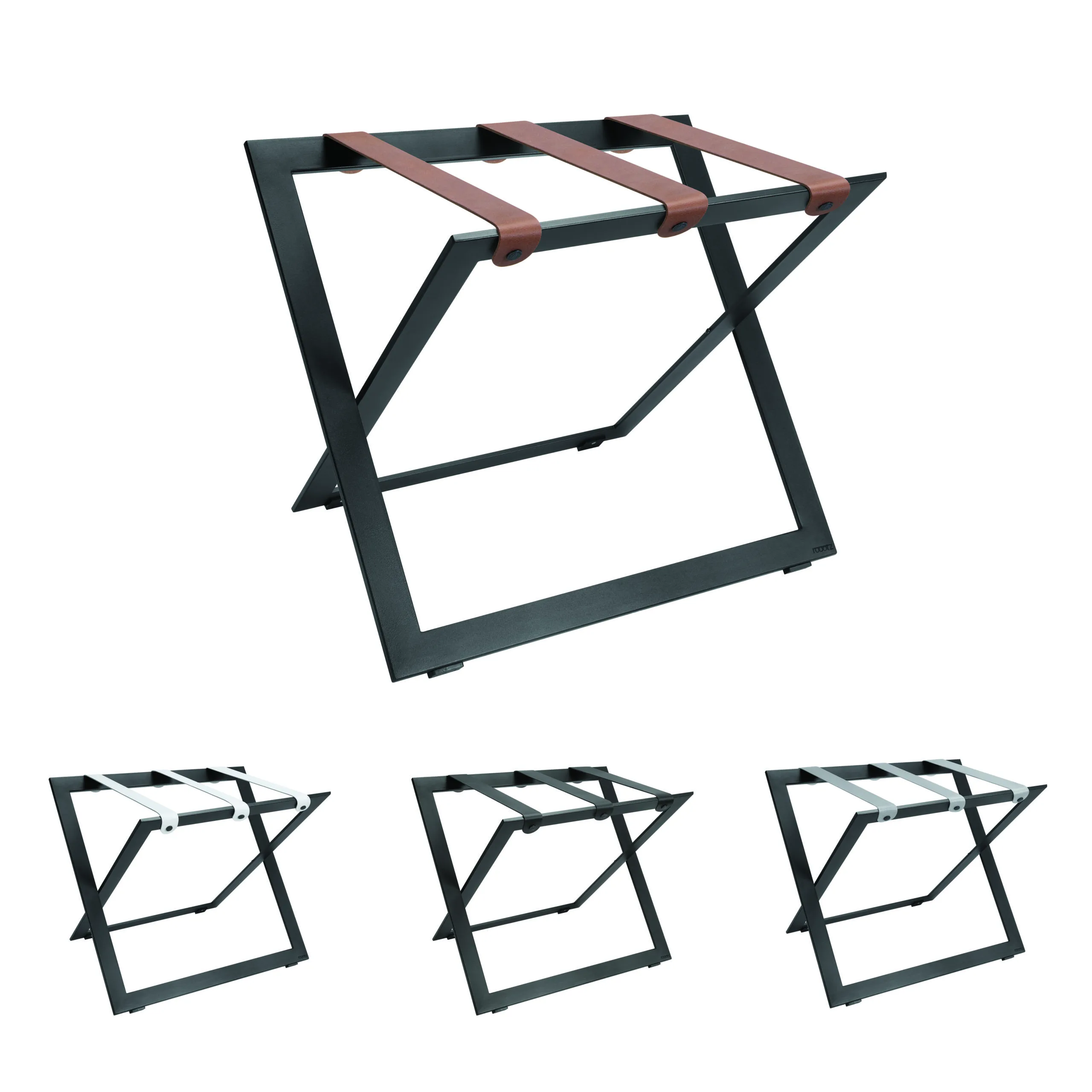 Luggage Rack Black Steel Roootz Compact