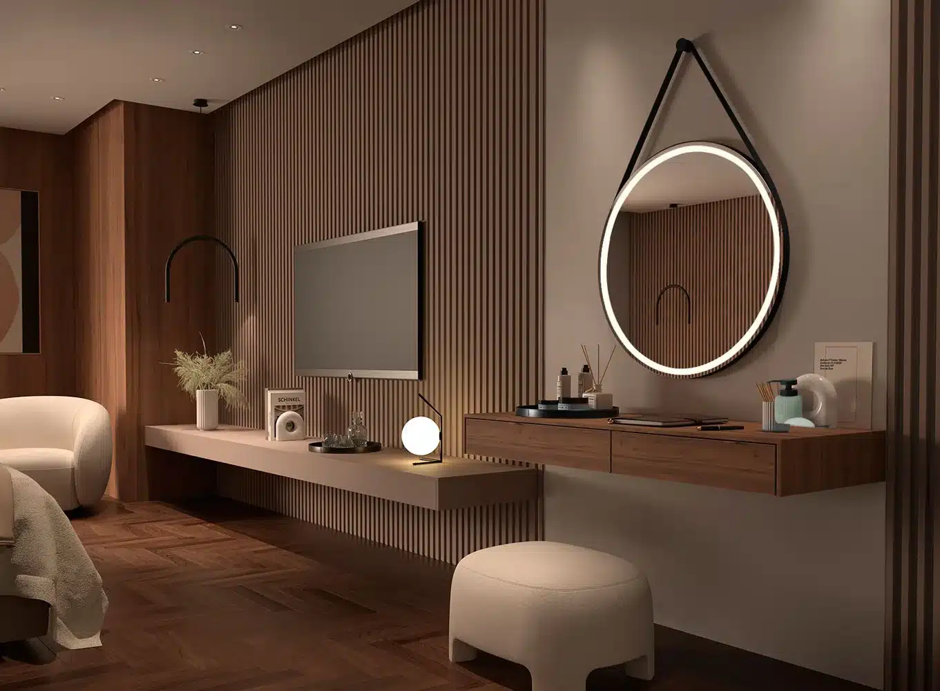 Round-Mirror-for-hotel-bathroom-led-light-Lisbeth-black