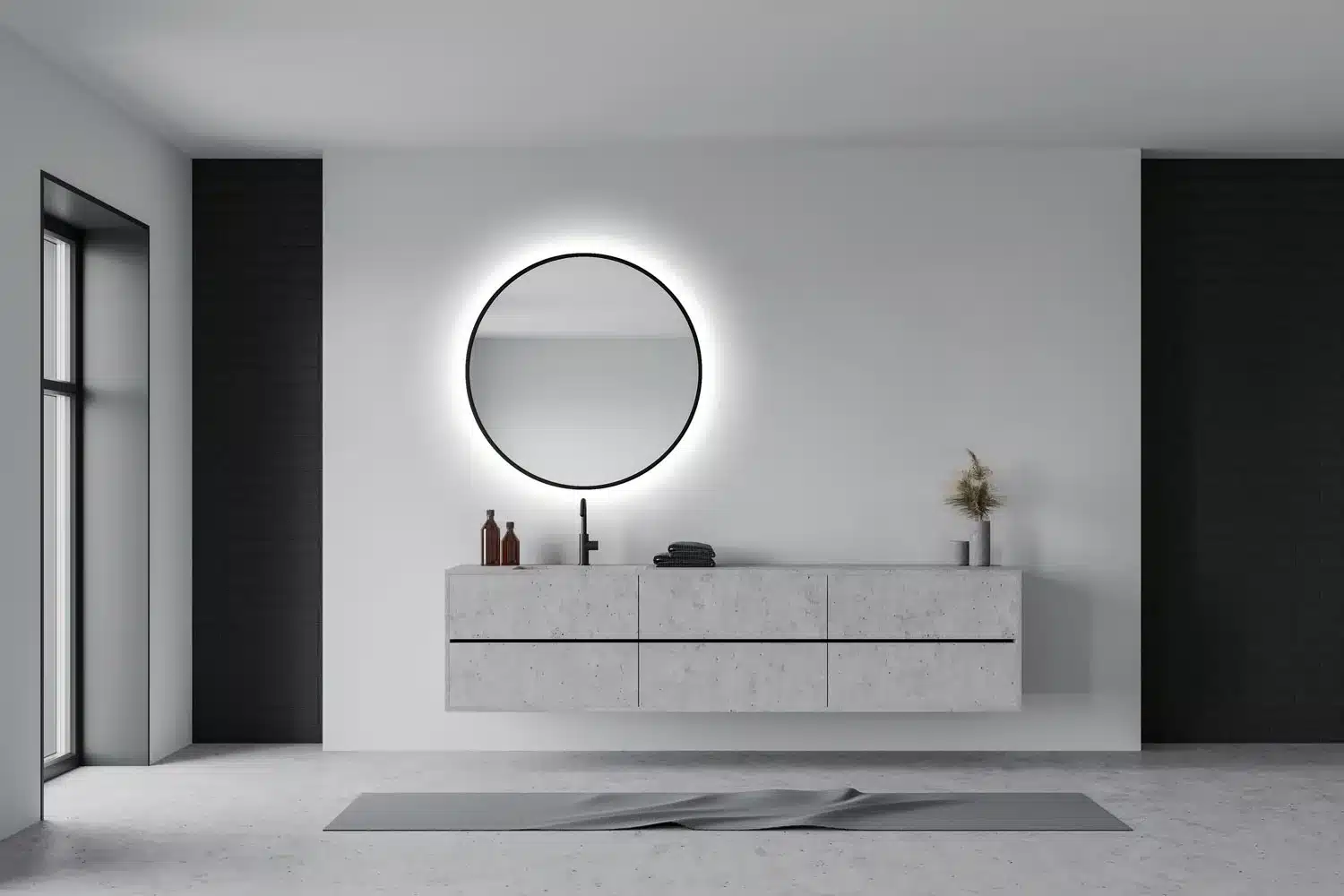 customizable-mirror-for-hotel-Livia-black-round