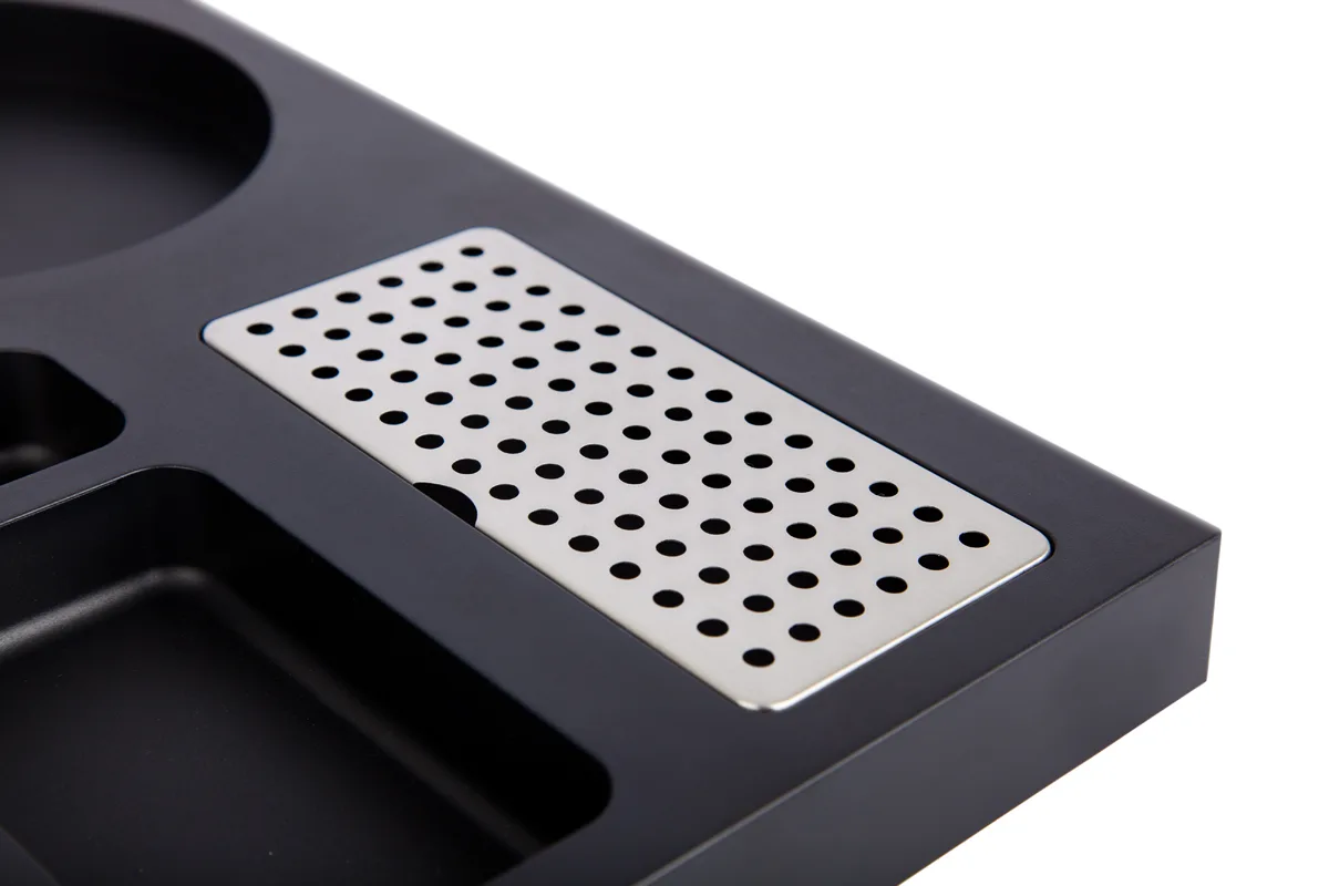 B-TRAY SIESTA with stainless steel drip tray for used tea bags