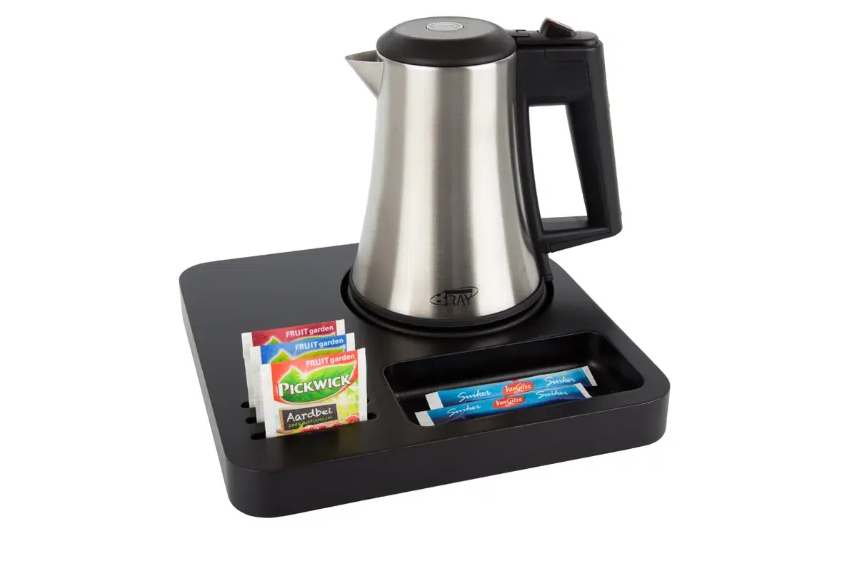 Hospitality-tray-SLIM-Kettle-STAR-0.5L-NoCups Compact hotel tray Black - SLIM