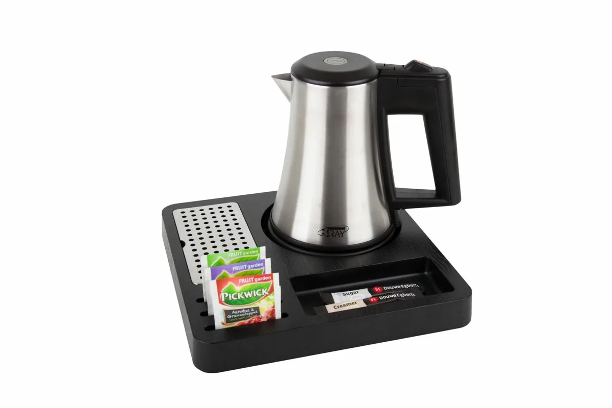Hospitality-tray-SQUARE-Kettle-STAR-0.5L-NoCups Compact tea tray - SQUARE