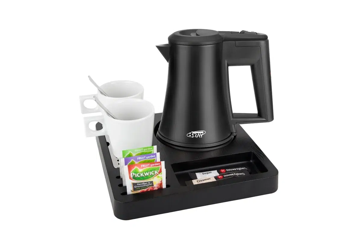 Hospitality-tray-SQUARE-Kettle-STAR-BLACK-0.5L-WhiteCups
