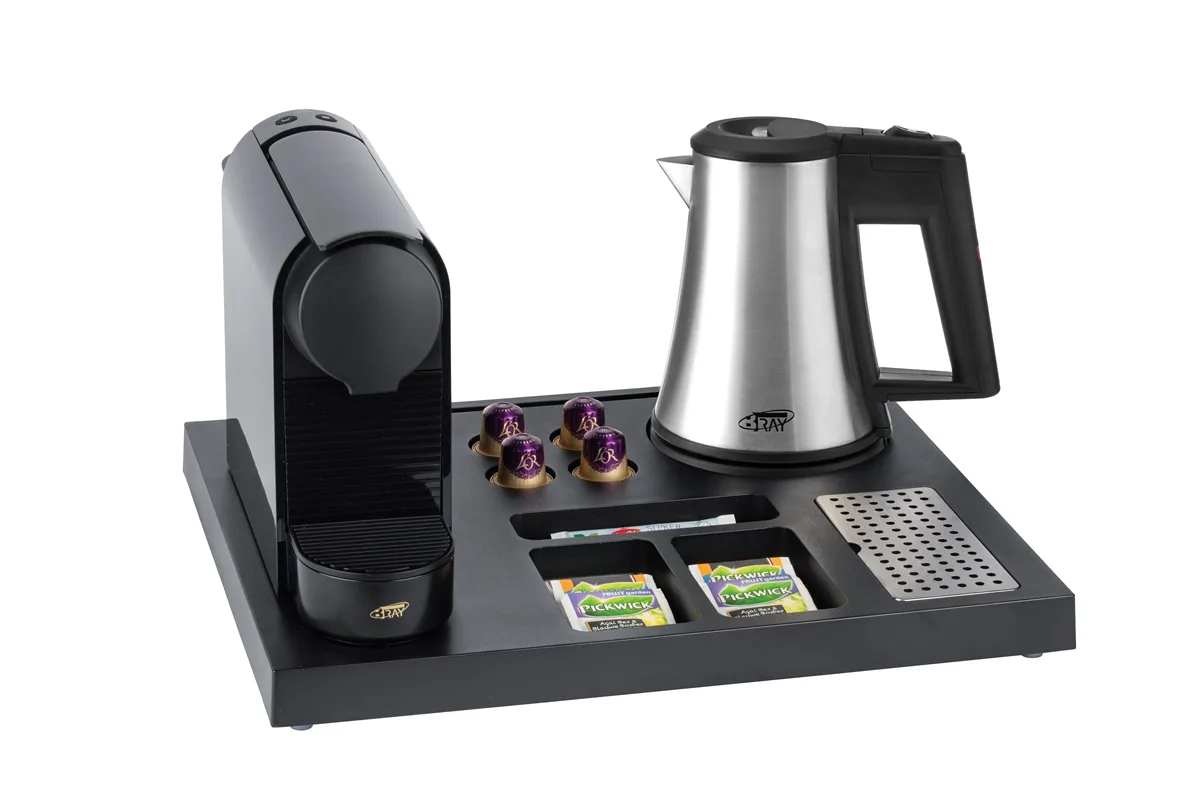 HospitalityTray-SIESTA-Kettle-STAR-0.5L-NoLeaflet-NoCups-CoffeeMachine-START Plastic coffee and tea tray - SIESTA