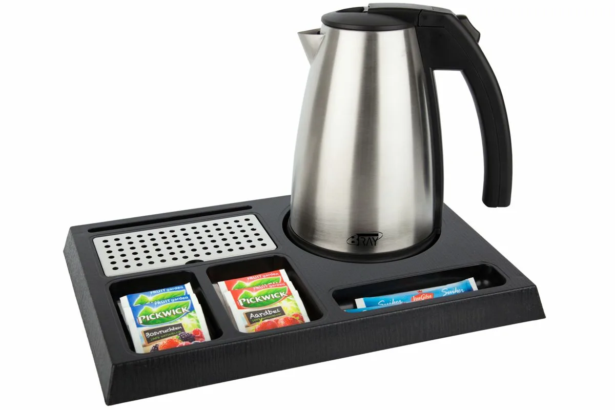 HospitalityTray-STAY-Kettle-STYLE-1.0L-NoLeaflet-NoCups Black ABS hospitality tray - STAY