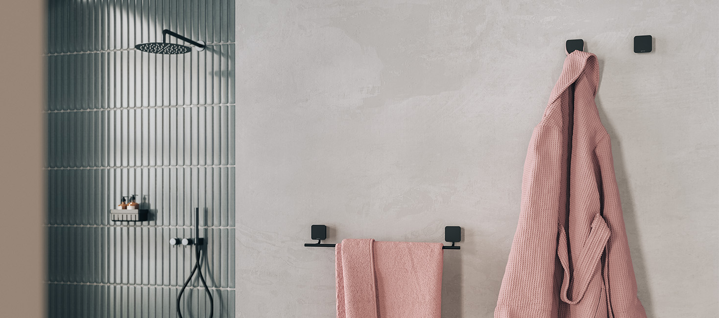 Bathroom accessories for hotel color Black
