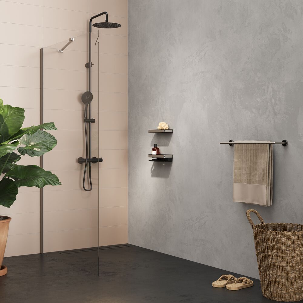 Cooper shower satin bathroom accessories