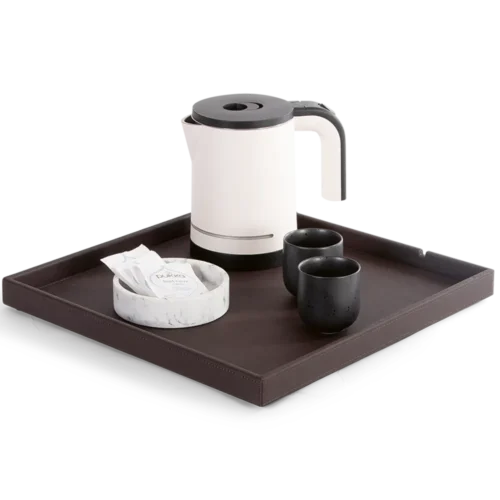 brown welcome tray square for hotel ‘New Classic’: Fuji