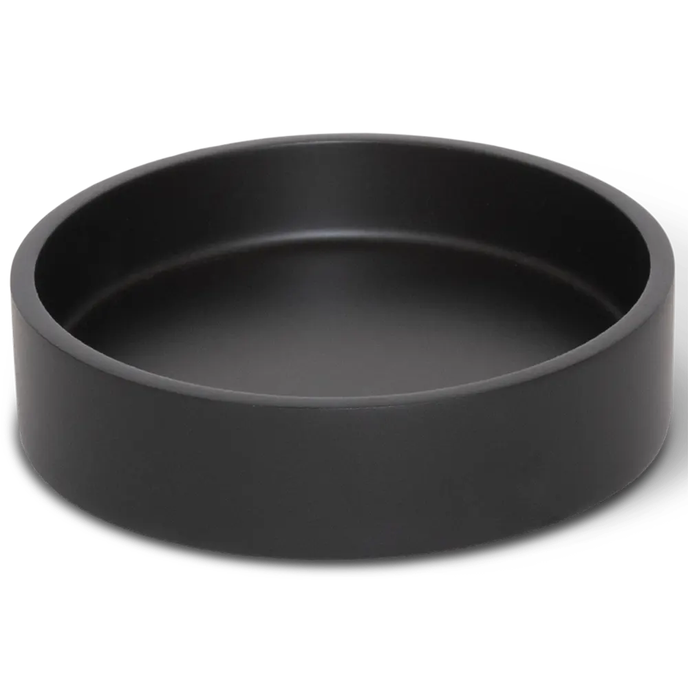 Amenity tray round black: Ibu