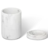 Amenity jar with lid white marble look
