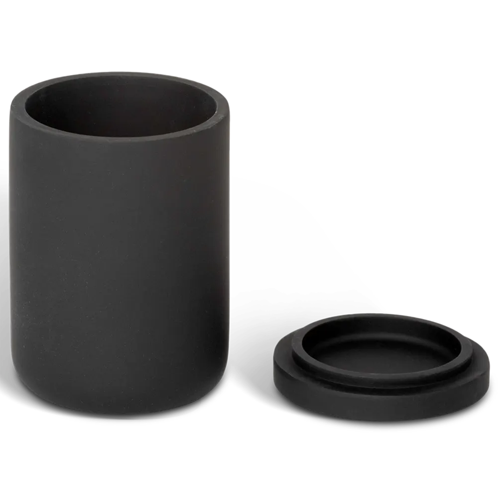 Amenity jar with lid black