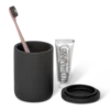 Amenity jar with lid for hotel bathroom: Toba color black