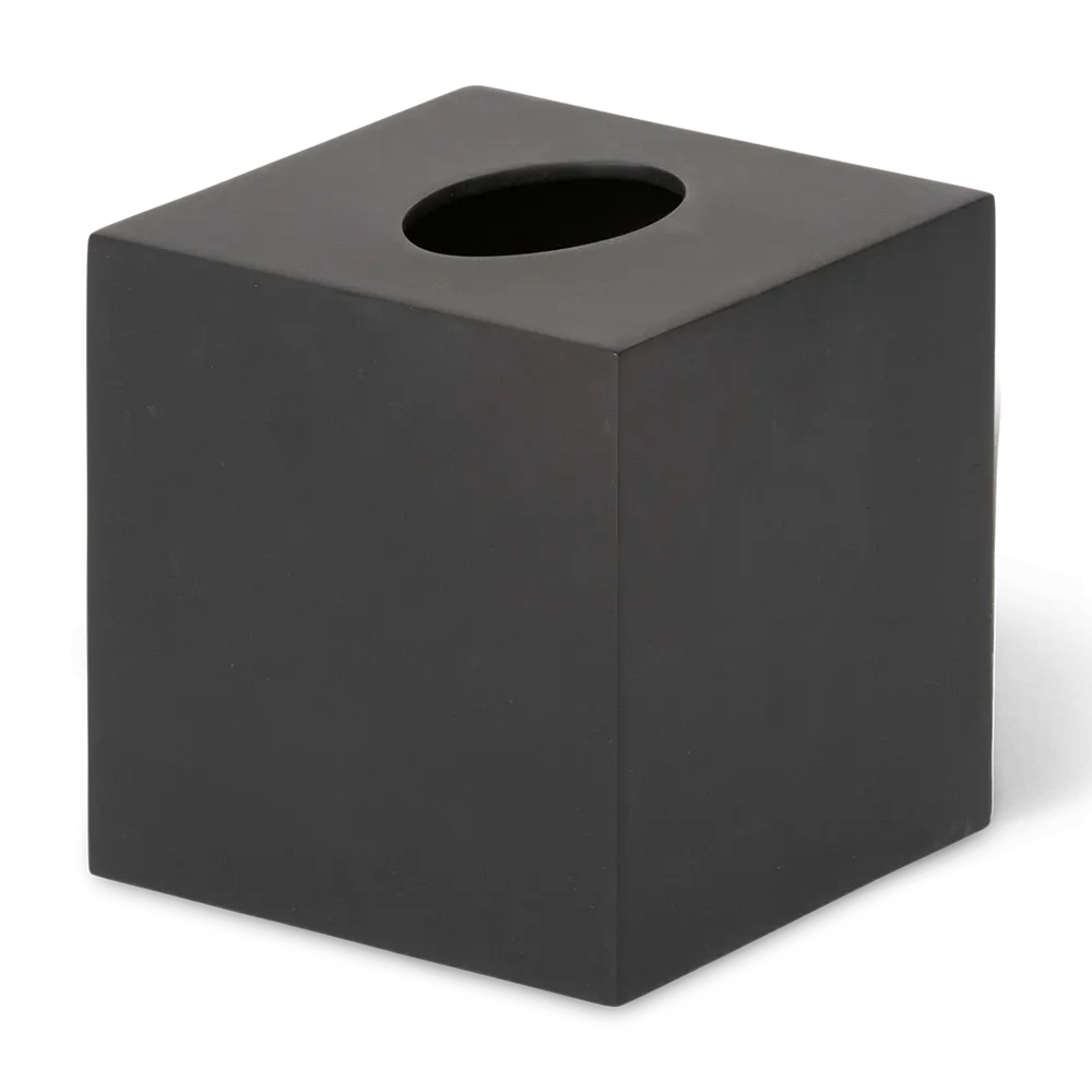 Tissue box square cover black