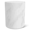 Cestino con coperchio girevole per bagno: Sano color marmo bianco