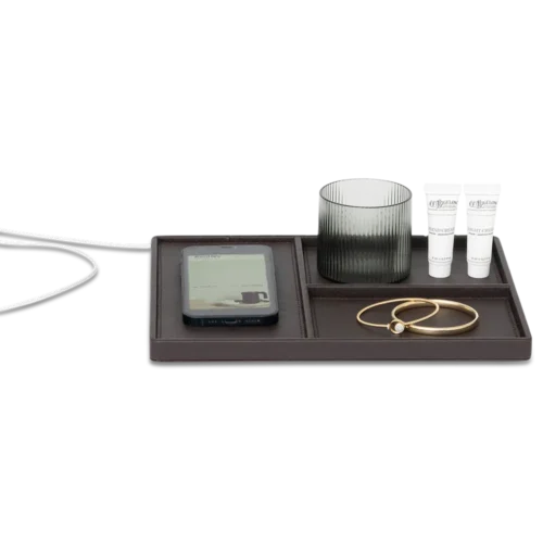 Charger tray for hotel room: Baros