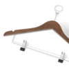 Appendiabiti con sistema antifurto e clip color noce