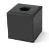 Leather square tissue box for hotel black