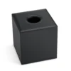 Leather square cover tissue box for hotel black