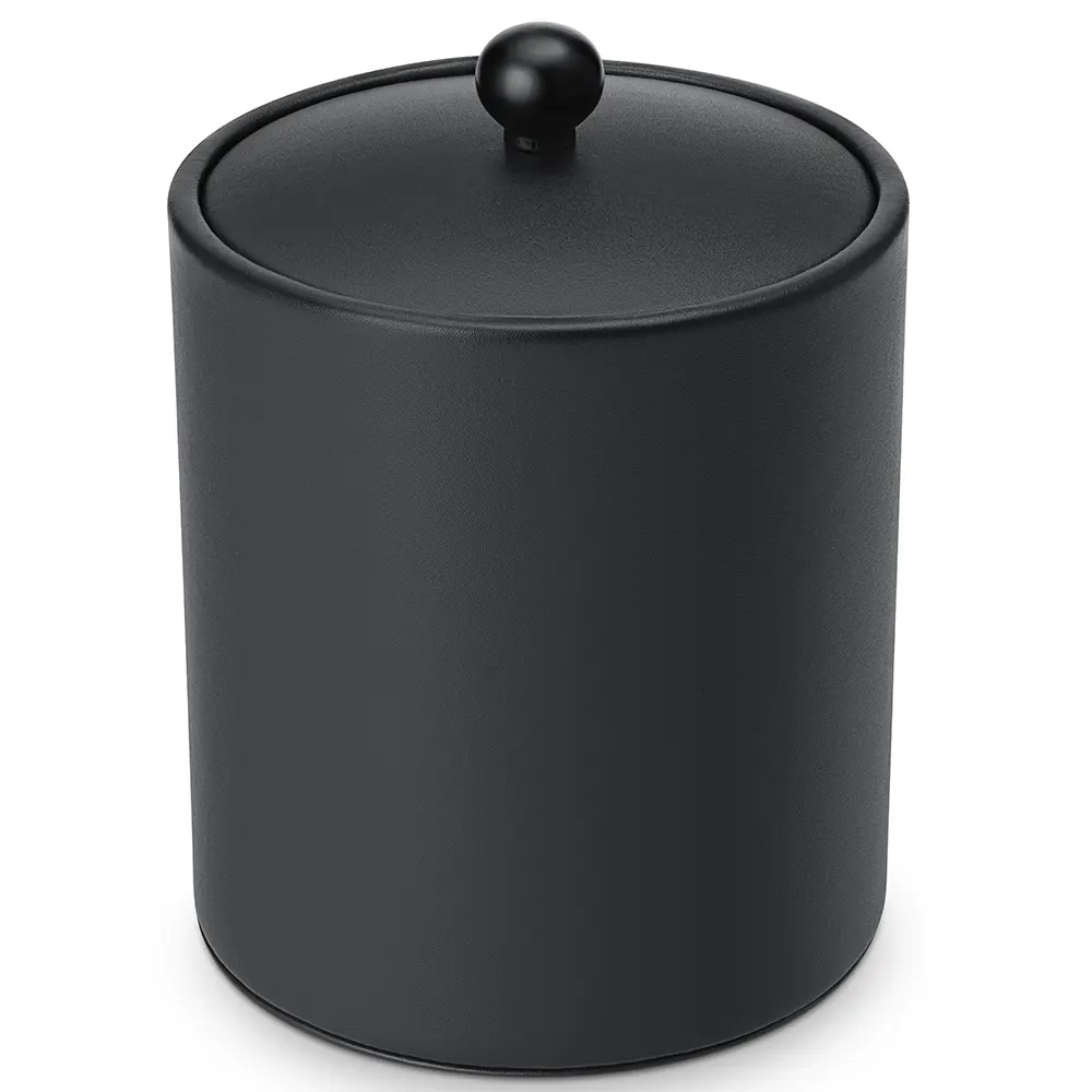 Double-walled ice bucket black color