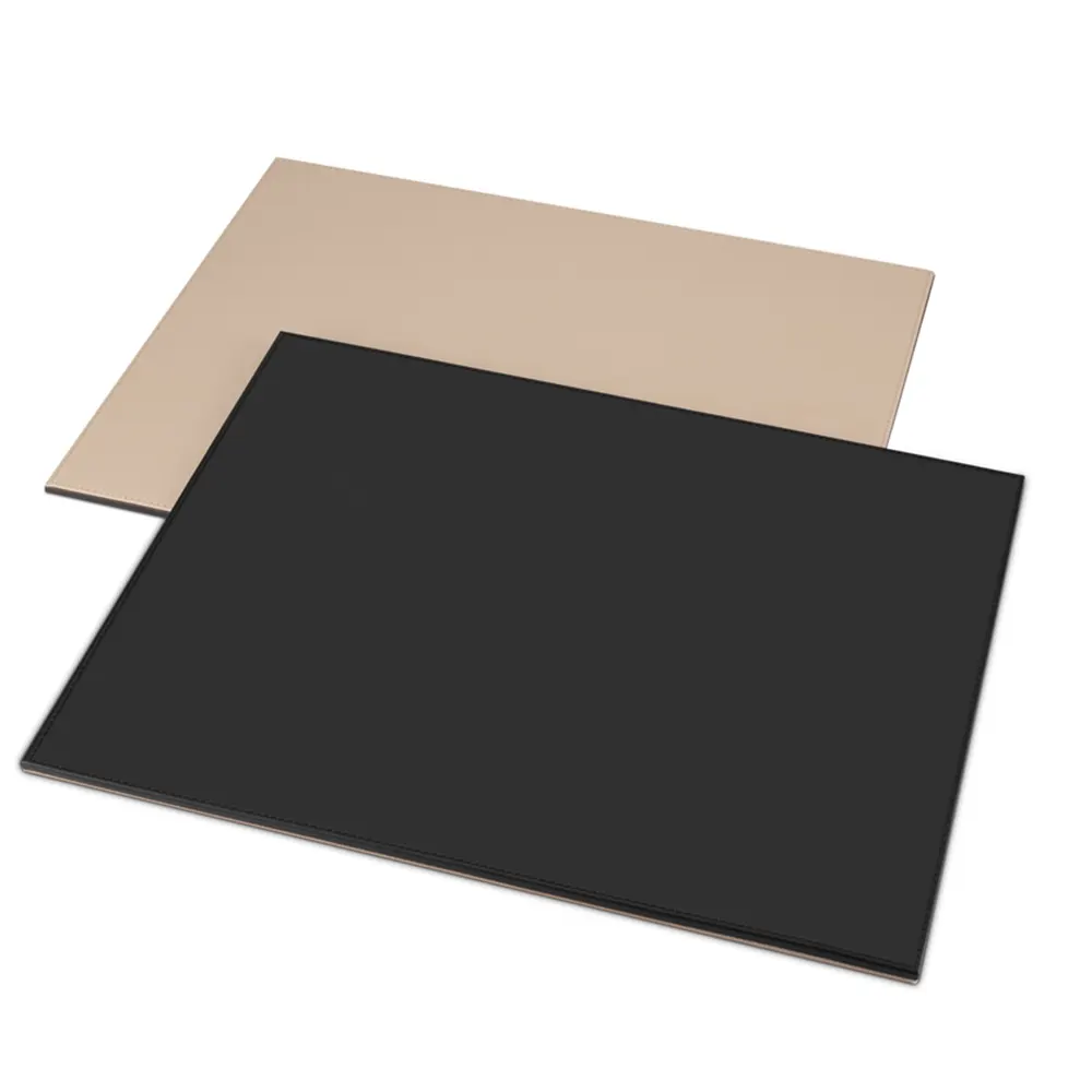 Hotel desk blotter beige and black double face