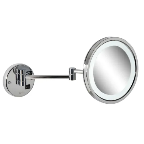 Make-up mirror LED for hotel 2 arms chrome 3X