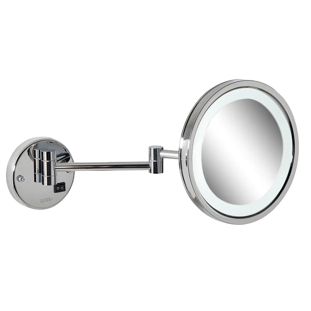 Make-up mirror LED for hotel 2 arms chrome 3X