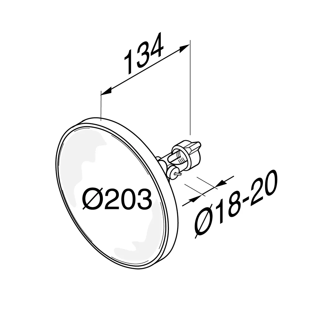 Round Cosmetic mirror Chrome for hotel tech