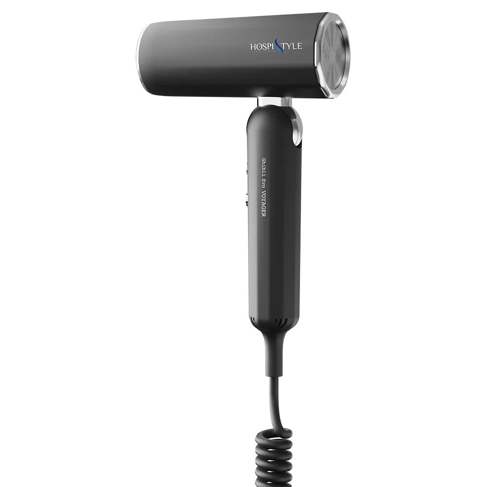 Rear stainless-steel air filter on Ghibli Evo VOYAGER hair dryer