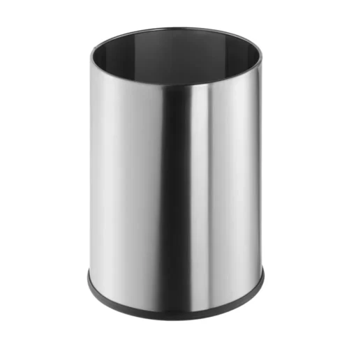 9L waste bin for hotels in Brushed Stainless Steel