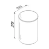 Dimensioni cestino 9L per hotel 210&times;210&times;275 mm