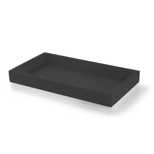 solid surface amenity tray for hotels color black