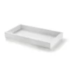 vassoio di cortesia in solid surface per hotel bianco