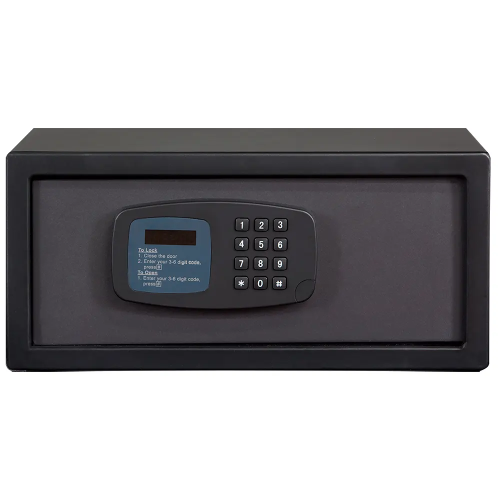 e09901_56a3f2af564f4053b0e649fc4078b111~mv2 WHITEHALL cassaforte digitale compatta per hotel โ vista frontale, chiusa