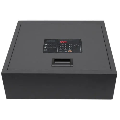 MAYFAIR cassaforte digitale open top per hotel โ vista dallโalto, chiusa