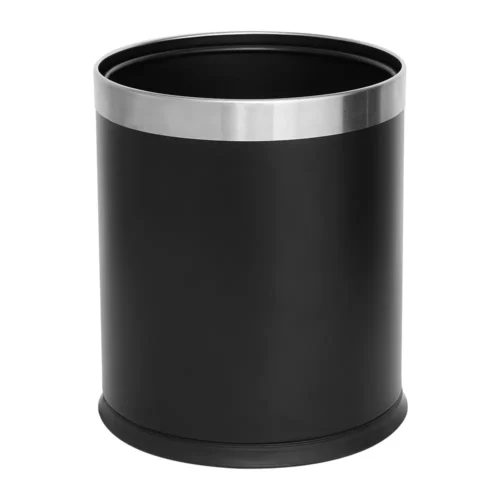 THORNTON 9L double layer bin for hotels โ brushed steel finish