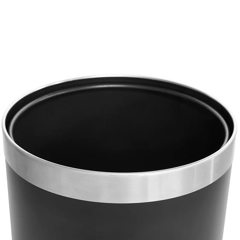 THORNTON 9L hotel waste bin &ndash; steel collar detail for added strength