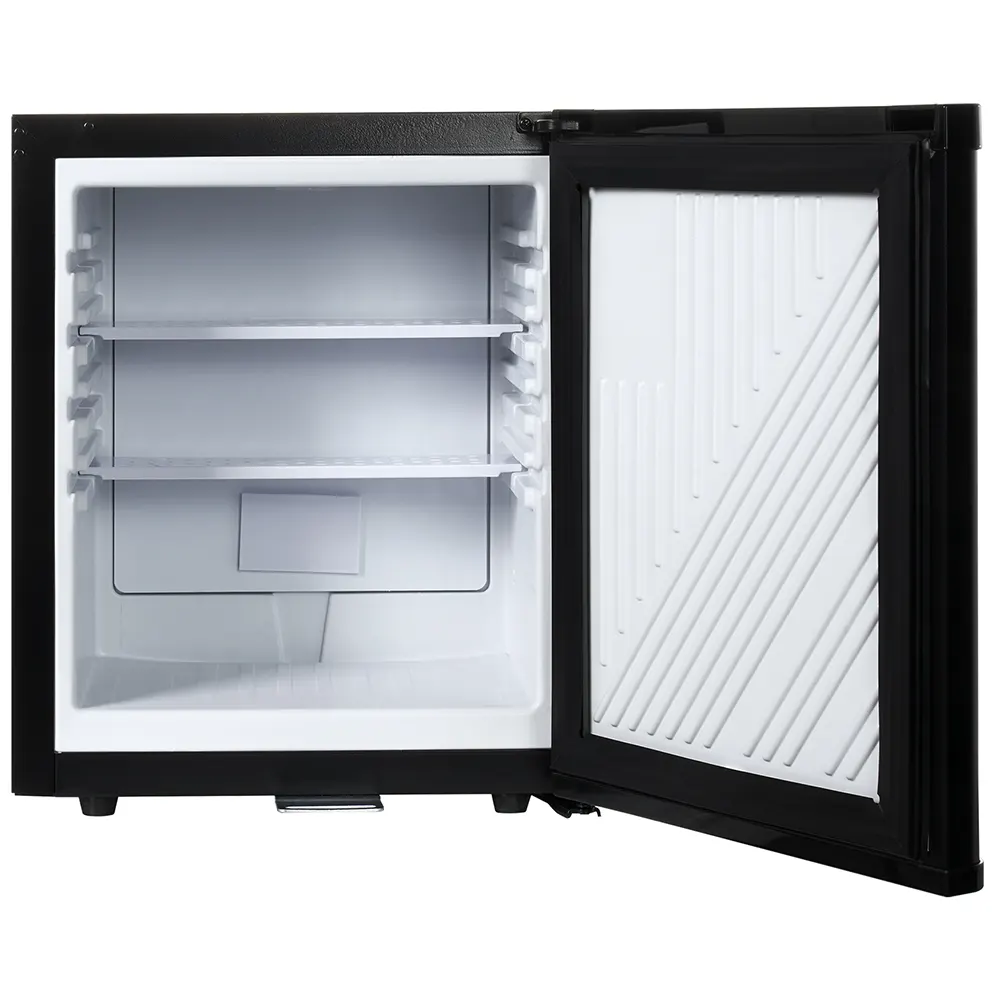 ETON minibar 20L con serratura &ndash; vista con porta aperta e interno bianco