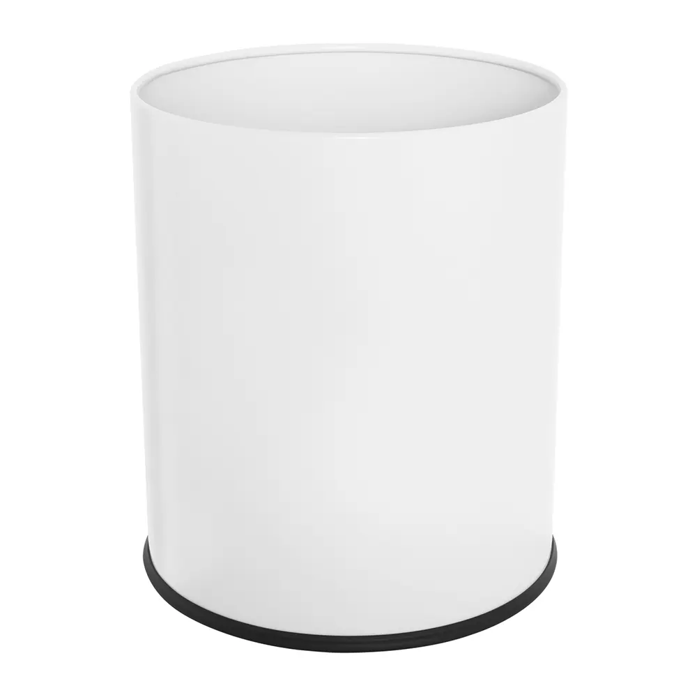 THORNTON 9L single layer bin for hotels &ndash; white finish