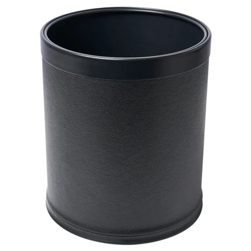 9L double layer bin for hotel rooms โ HIGHLAND, black PU leather